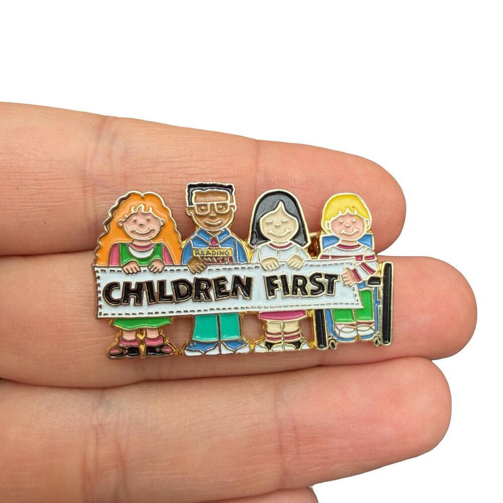 Vintage Jewelry Teacher Pin Children First Pin
